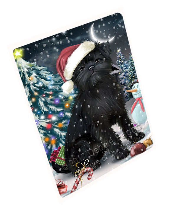 Have A Holly Jolly Christmas Affenpinschers Dog In Holiday Background Magnet Mini (3.5" x 2") D132
