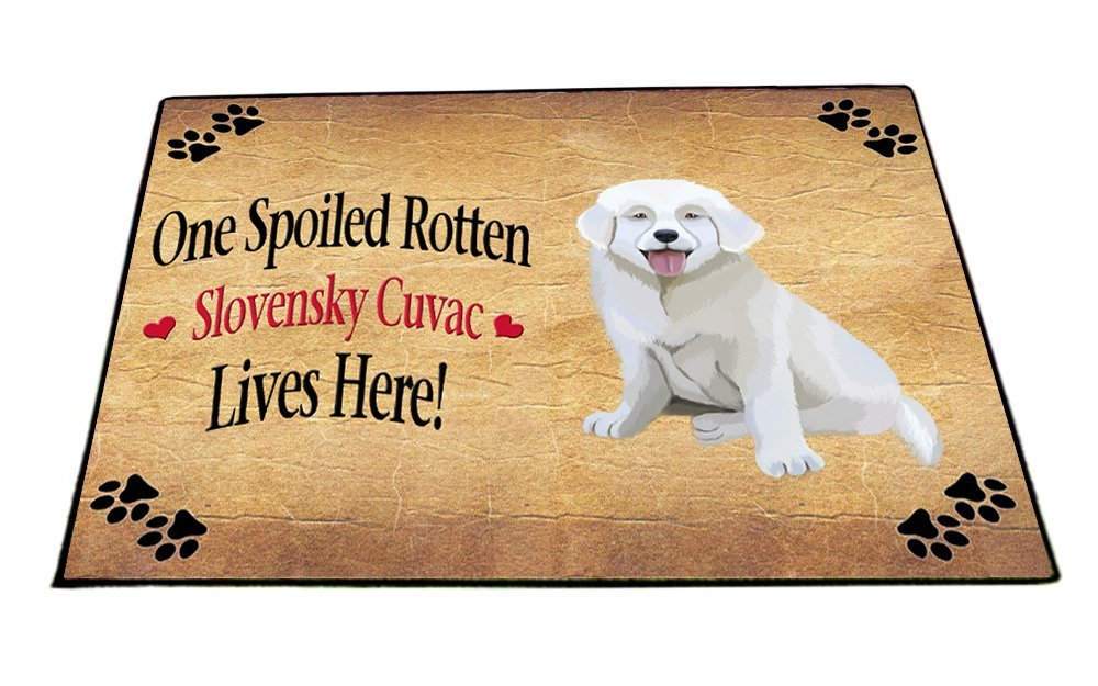 Spoiled Rotten Slovensky Cuvac Puppy Dog Indoor/Outdoor Floormat