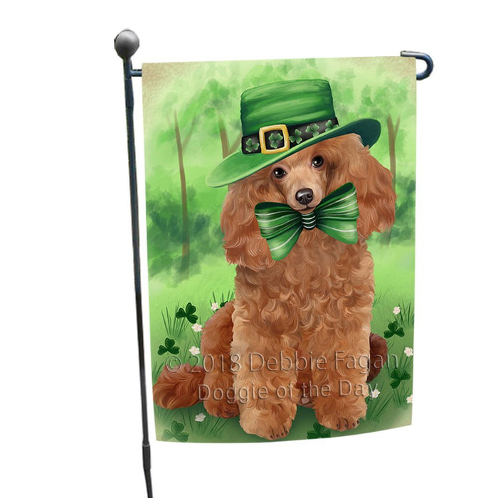 St. Patricks Day Irish Portrait Poodle Dog Garden Flag GFLG49141