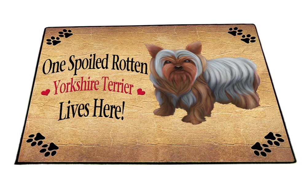 Spoiled Rotten Yorkshire Terrier Dog Indoor/Outdoor Floormat