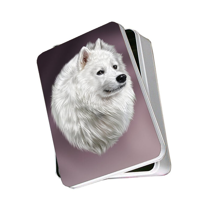 Samoyed Portrait Dog Photo Storage Tin