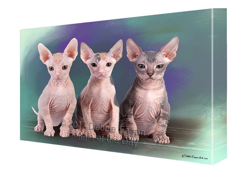 Sphynx Cat Painting Printed on Canvas Wall Art