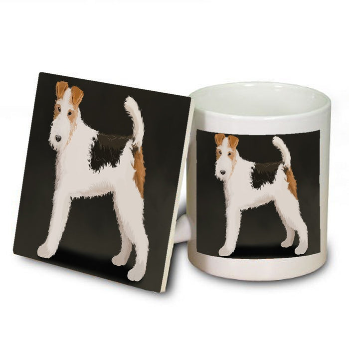 Wire Fox Terrier Dog Mug and Coaster Set