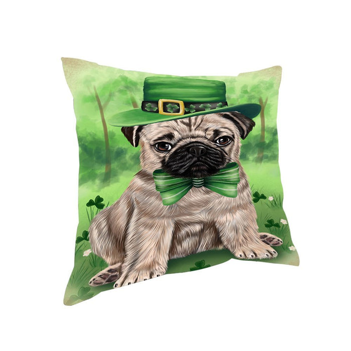 St. Patricks Day Irish Portrait Pug Dog Pillow PIL52804