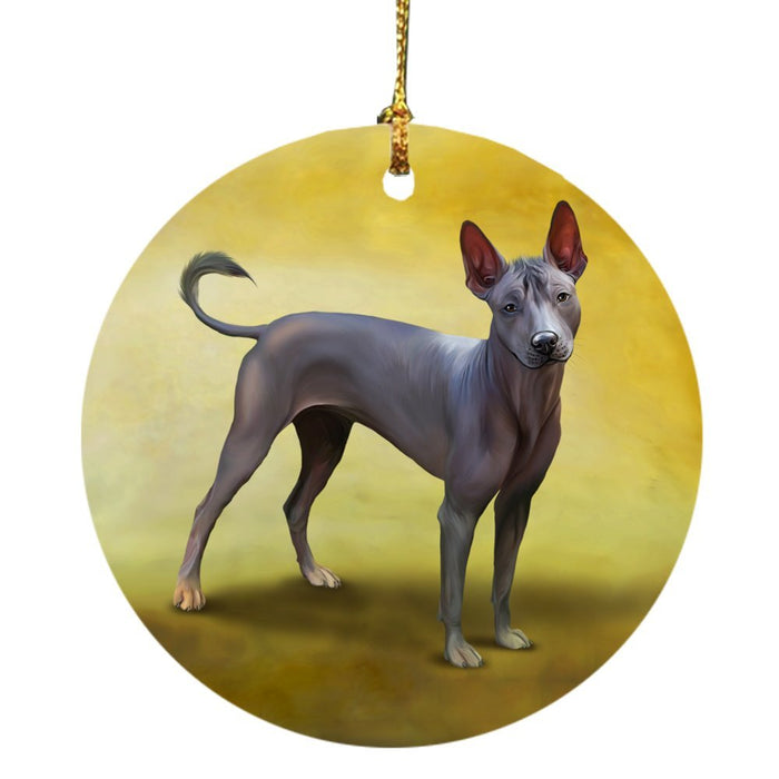 Xoloitzcuintle Dog Round Christmas Ornament