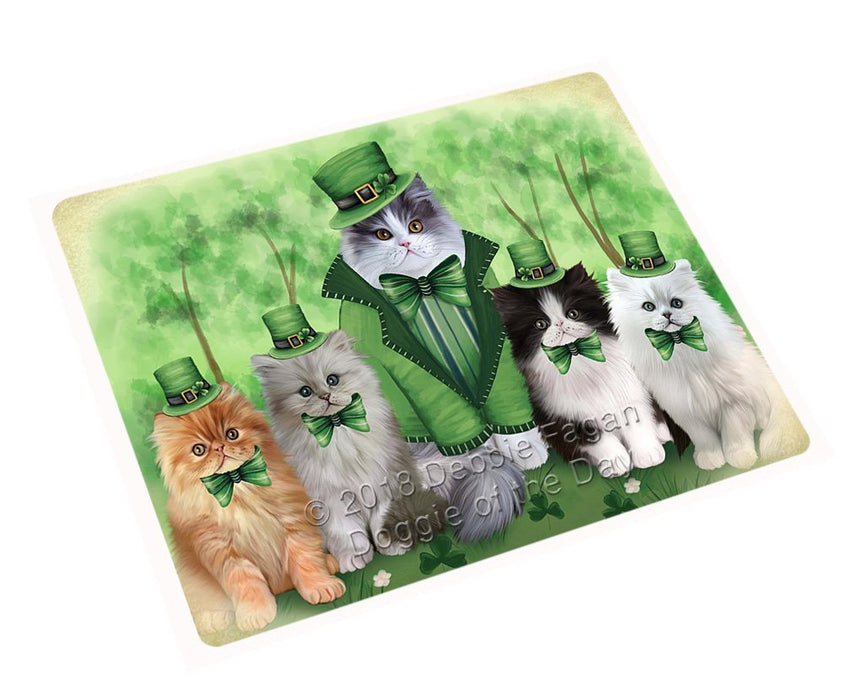 St. Patricks Day Irish Family Portrait Persian Cats Large Refrigerator / Dishwasher Magnet RMAG55008