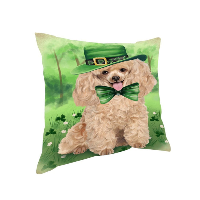 St. Patricks Day Irish Portrait Poodle Dog Pillow PIL52780