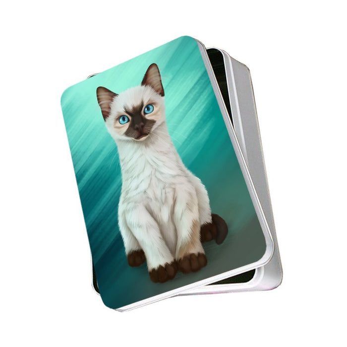 Siamese Kitten Cat Photo Tin