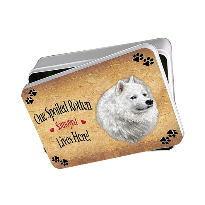 Samoyed Spoiled Rotten Dog Photo Storage Tin