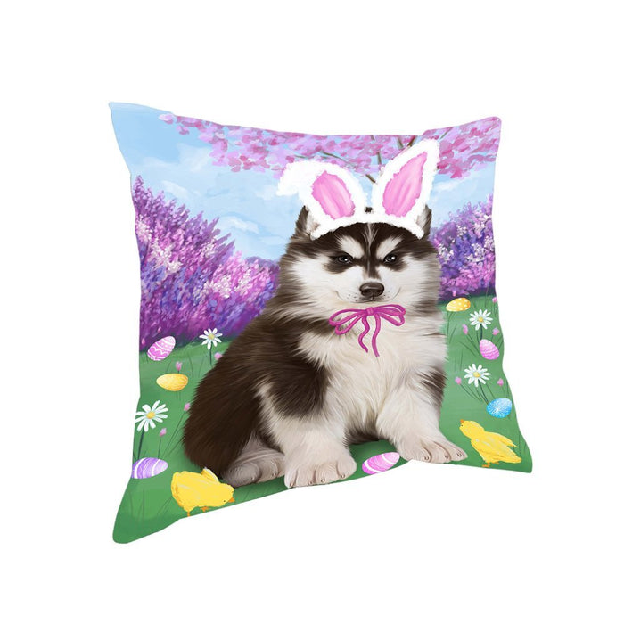Siberian Husky Dog Easter Holiday Pillow PIL53496