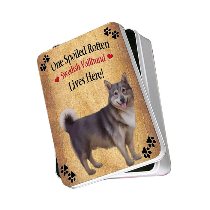 Swedish Vallhund Spoiled Rotten Dog Photo Storage Tin