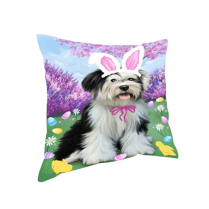 Tibetan Terrier Dog Easter Holiday Pillow PIL53516