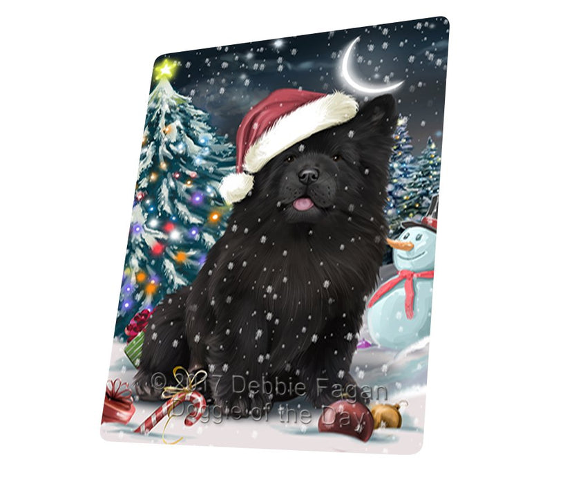 Have A Holly Jolly Christmas Chow Chow Dog In Holiday Background Magnet Mini (3.5" x 2") D091