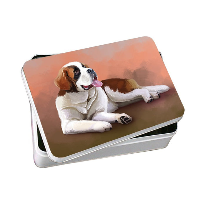 Saint Bernard Dog Photo Storage Tin PITN48093