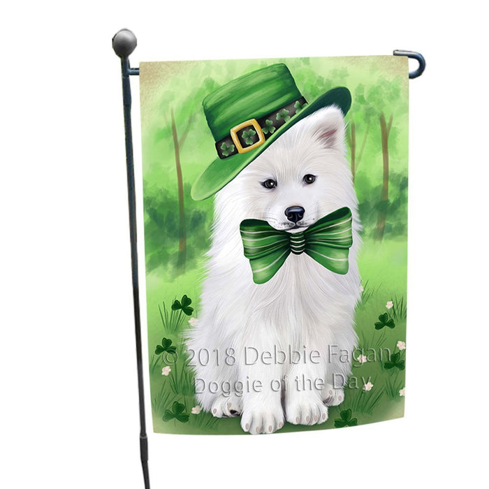 St. Patricks Day Irish Portrait Samoyed Dog Garden Flag GFLG49163