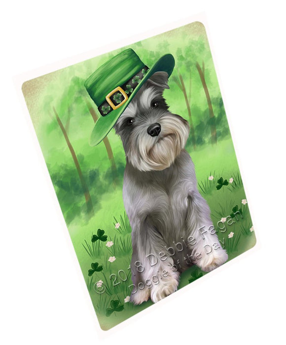 St. Patricks Day Irish Portrait Schnauzer Dog Large Refrigerator / Dishwasher Magnet RMAG55266