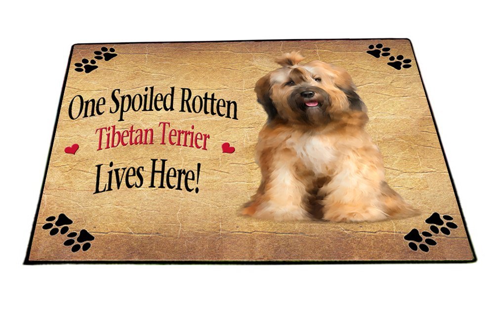 Spoiled Rotten Tibetan Terrier Dog Indoor/Outdoor Floormat