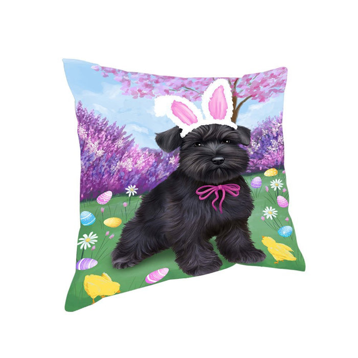 Schnauzer Dog Easter Holiday Pillow PIL53380