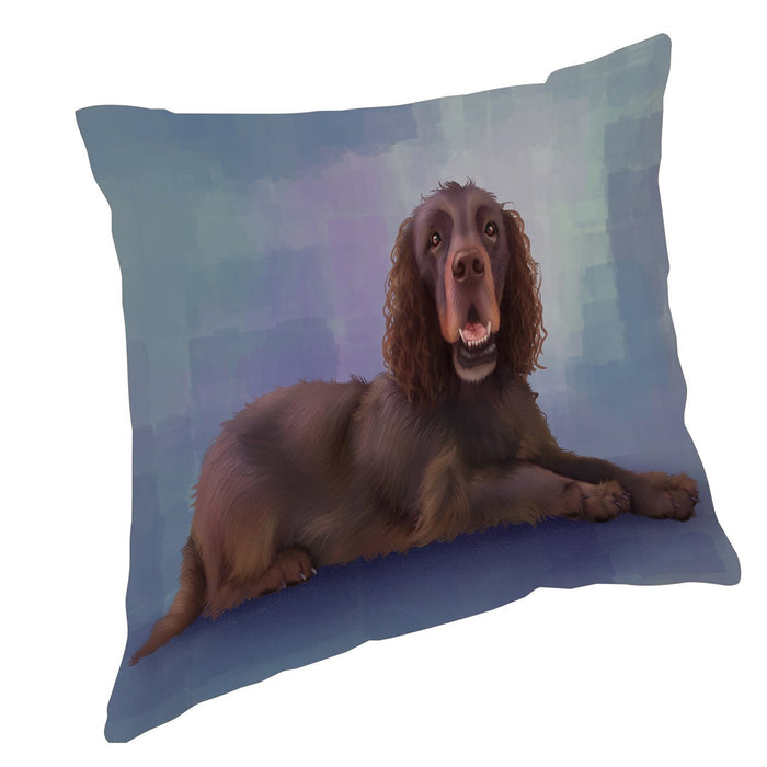 Sussex Spaniel Dog Throw Pillow