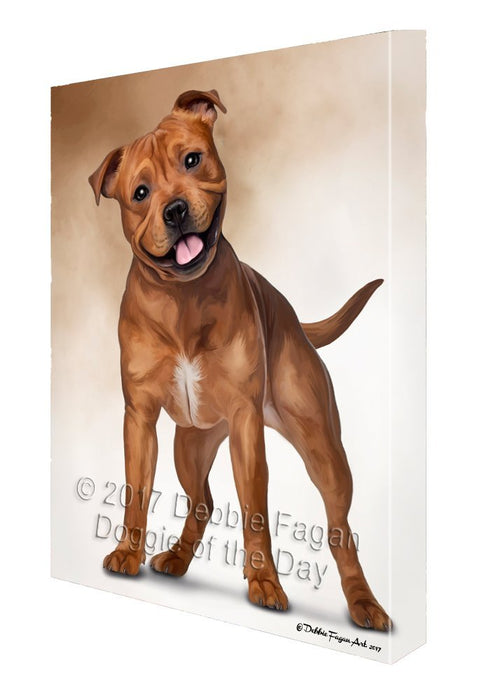 Staffordshire Bull Terrier Dog Canvas Wall Art CV037