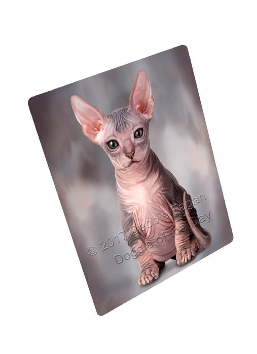 Sphynx Cat Art Portrait Print Woven Throw Sherpa Plush Fleece Blanket D058