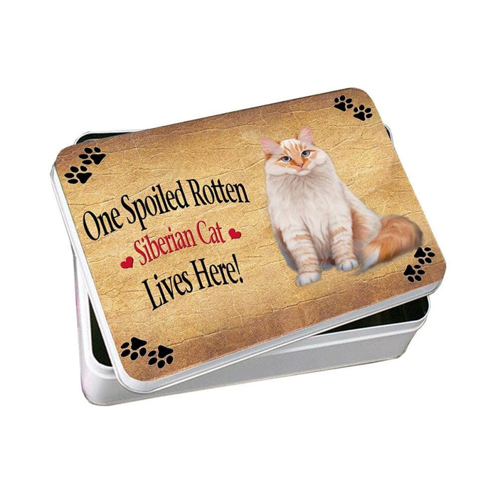 Siberian Red Spoiled Rotten Cat Photo Storage Tin