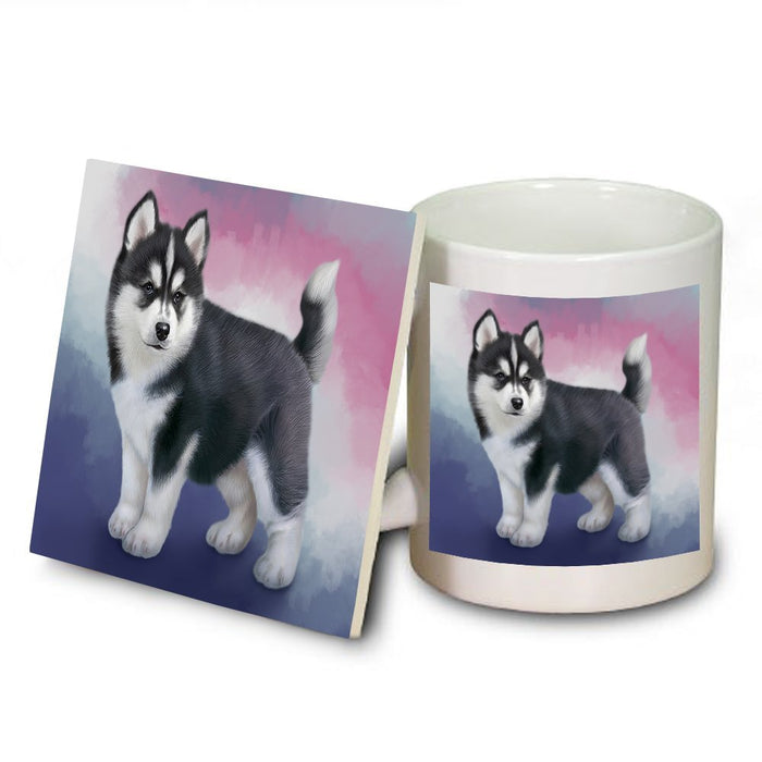 Siberian Husky Dog Mug and Coaster Set