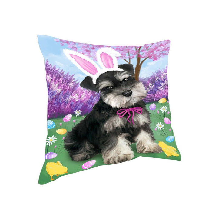 Schnauzer Dog Easter Holiday Pillow PIL53384