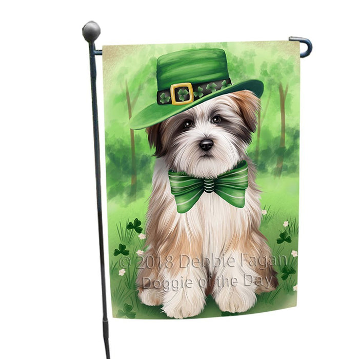 St. Patricks Day Irish Portrait Tibetan Terrier Dog Garden Flag GFLG49200