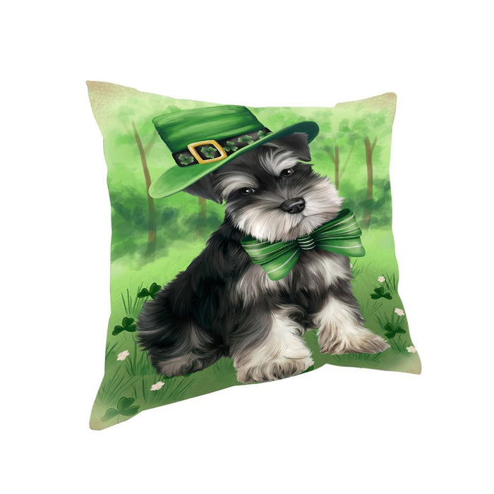 St. Patricks Day Irish Portrait Schnauzer Dog Pillow PIL52884