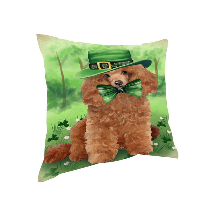 St. Patricks Day Irish Portrait Poodle Dog Pillow PIL52784