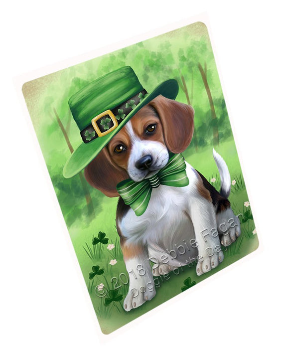 St. Patricks Day Irish Portrait Beagle Dog Large Refrigerator / Dishwasher Magnet RMAG54876