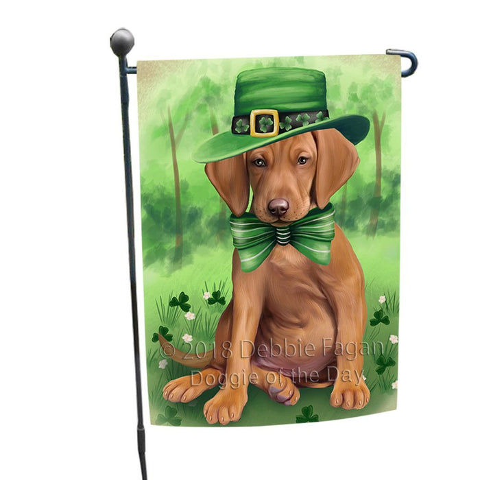 St. Patricks Day Irish Portrait Vizsla Dog Garden Flag GFLG49209