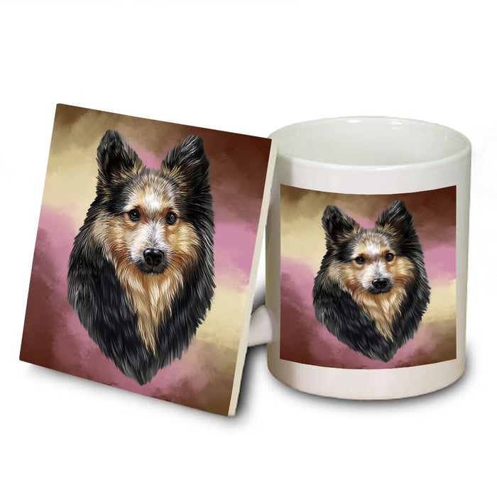 Sheltie Dog Mug and Coaster Set