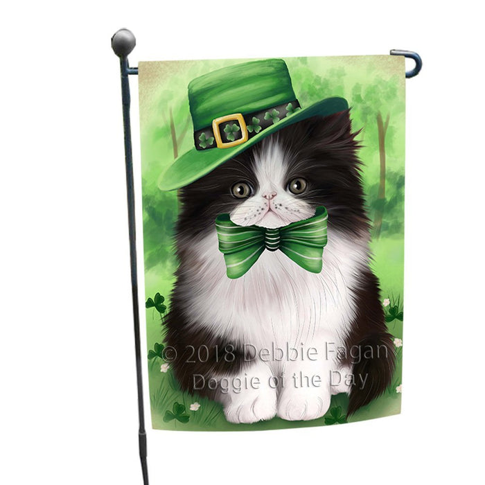 St. Patricks Day Irish Portrait Persian Cat Garden Flag GFLG49123
