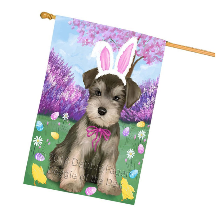 Schnauzer Dog Easter Holiday House Flag FLG49348