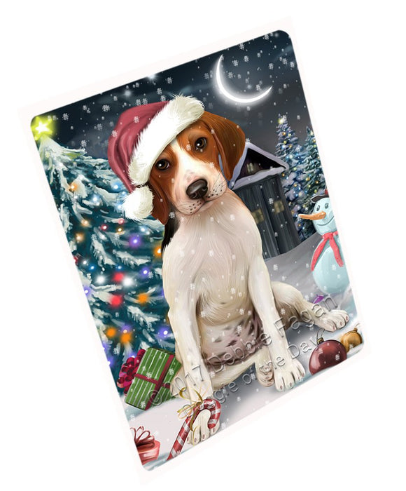 Have A Holly Jolly Christmas Treeing Walker Coonhound Dog In Holiday Background Magnet Mini (3.5" x 2") D167