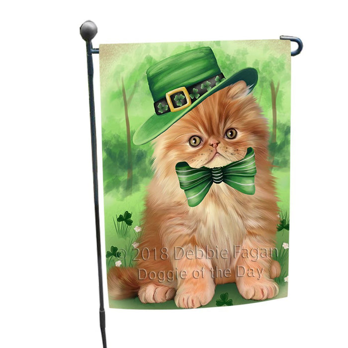 St. Patricks Day Irish Portrait Persian Cat Garden Flag GFLG49122