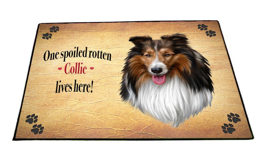 Spoiled Rotten Collie Dog Floormat