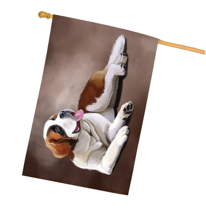 Saint Bernard Dog House Flag