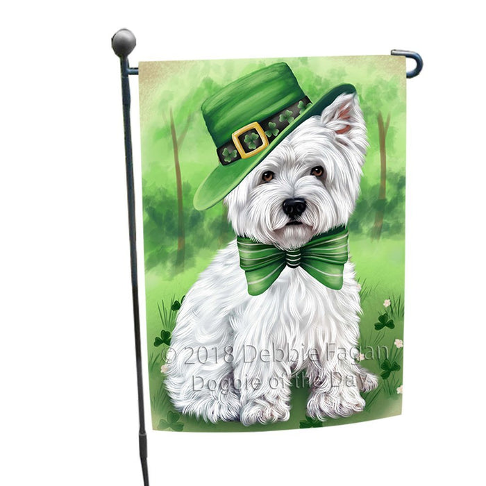 St. Patricks Day Irish Portrait West Highland White Terrier Dog Garden Flag GFLG49215
