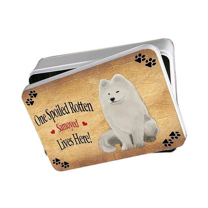 Samoyed Spoiled Rotten Dog Photo Storage Tin