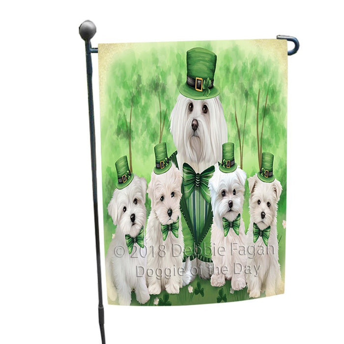 St. Patricks Day Irish Portrait Malteses Dog Garden Flag GFLG49116