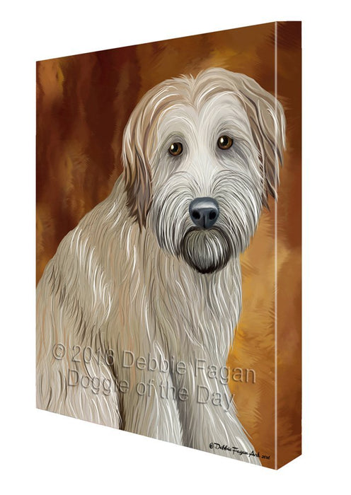 Wheaten Terrier Dog Painting Printed on Canvas Wall Art