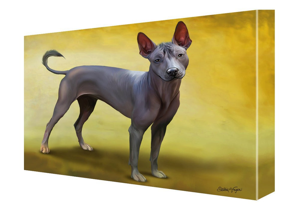 Xoloitzcuintle Dog Painting Printed on Canvas Wall Art Signed