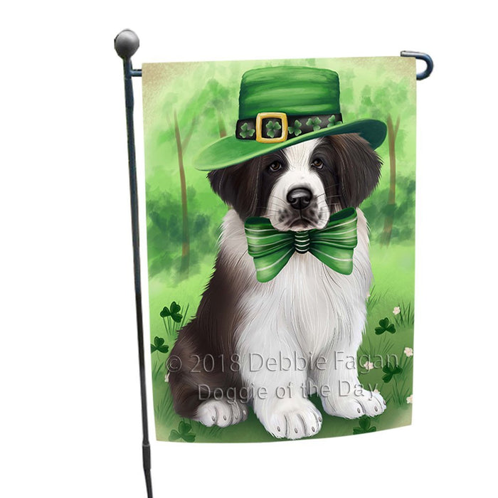 St. Patricks Day Irish Portrait Saint Bernard Dog Garden Flag GFLG49160