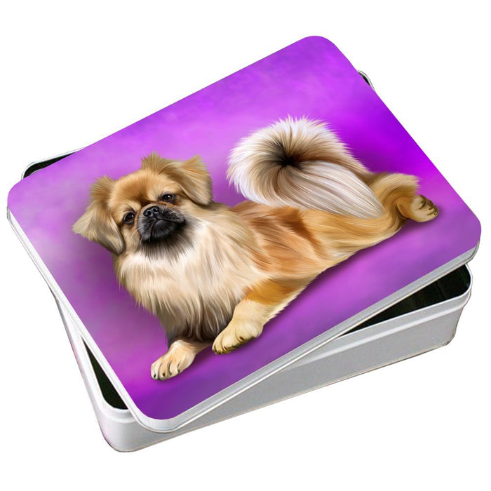 Tibetan Spaniel Dog Photo Storage Tin