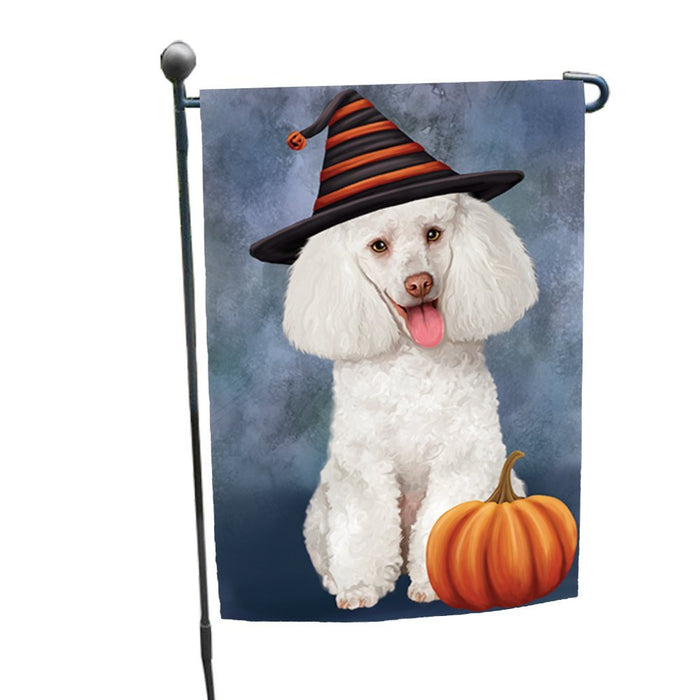 White Poodle Dog Garden Flag