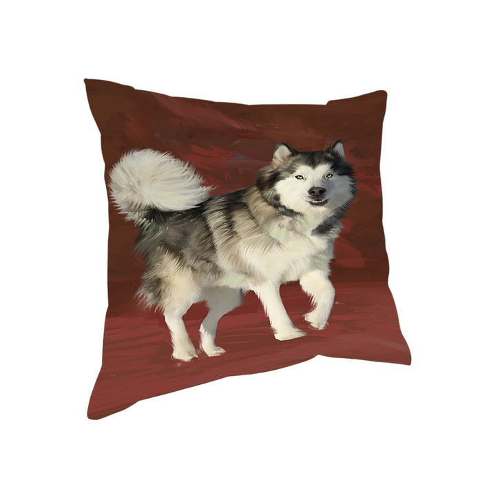 Siberian Husky Dog Throw Pillow D491