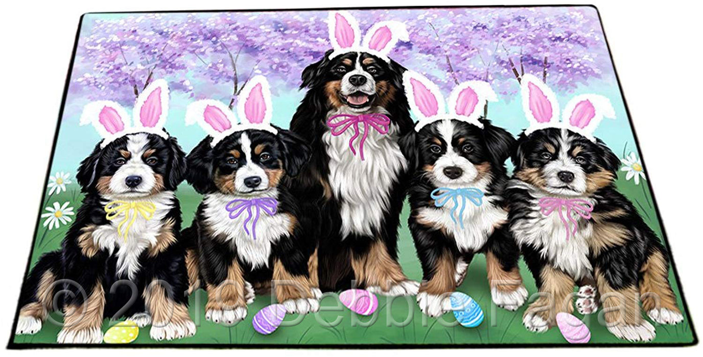 Bernese Mountain Dogs Easter Holiday Floormat FLMS49560